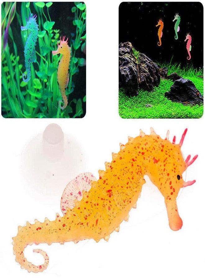 VAYINATO® (1 Pcs Glowing Artificial Silicone Sea Horse (Submersible Type) Fish Tank Decor Ornament (Random Color) by Petzlifeworld - Image 2